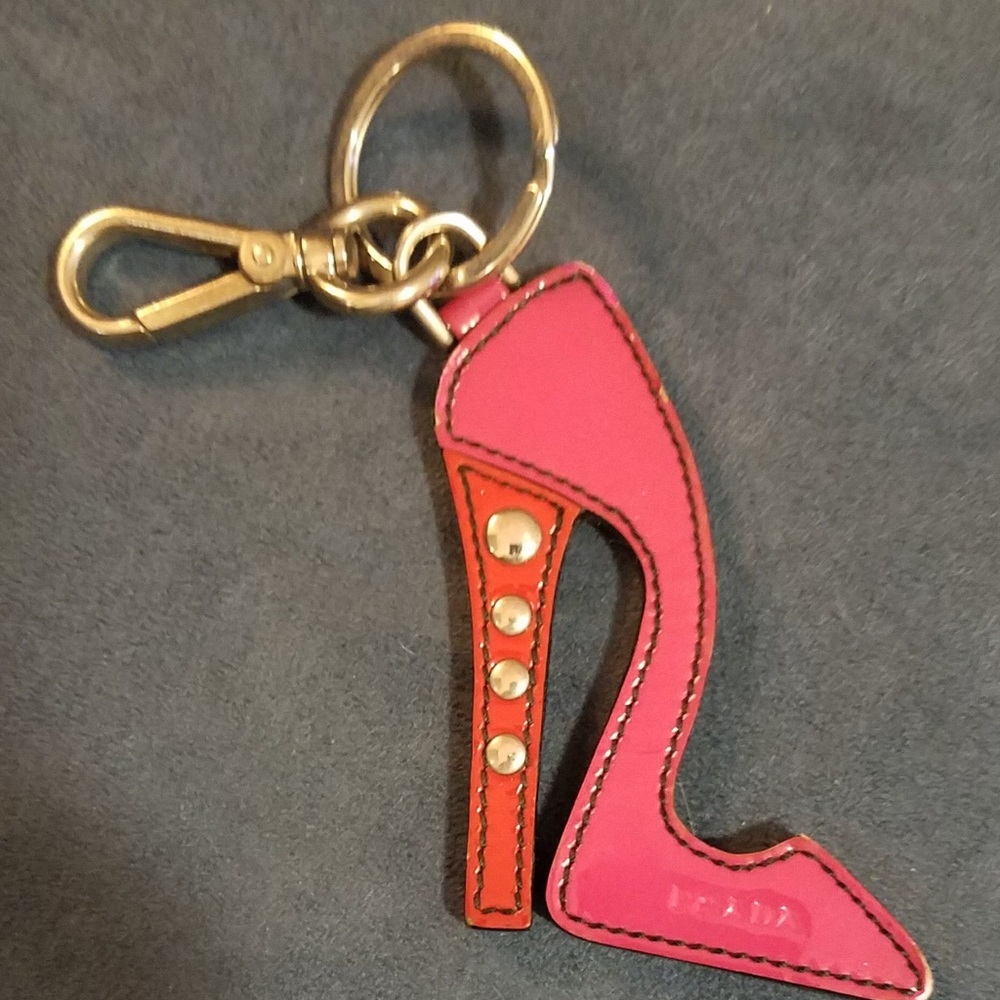 Prada key chain/ bag charm